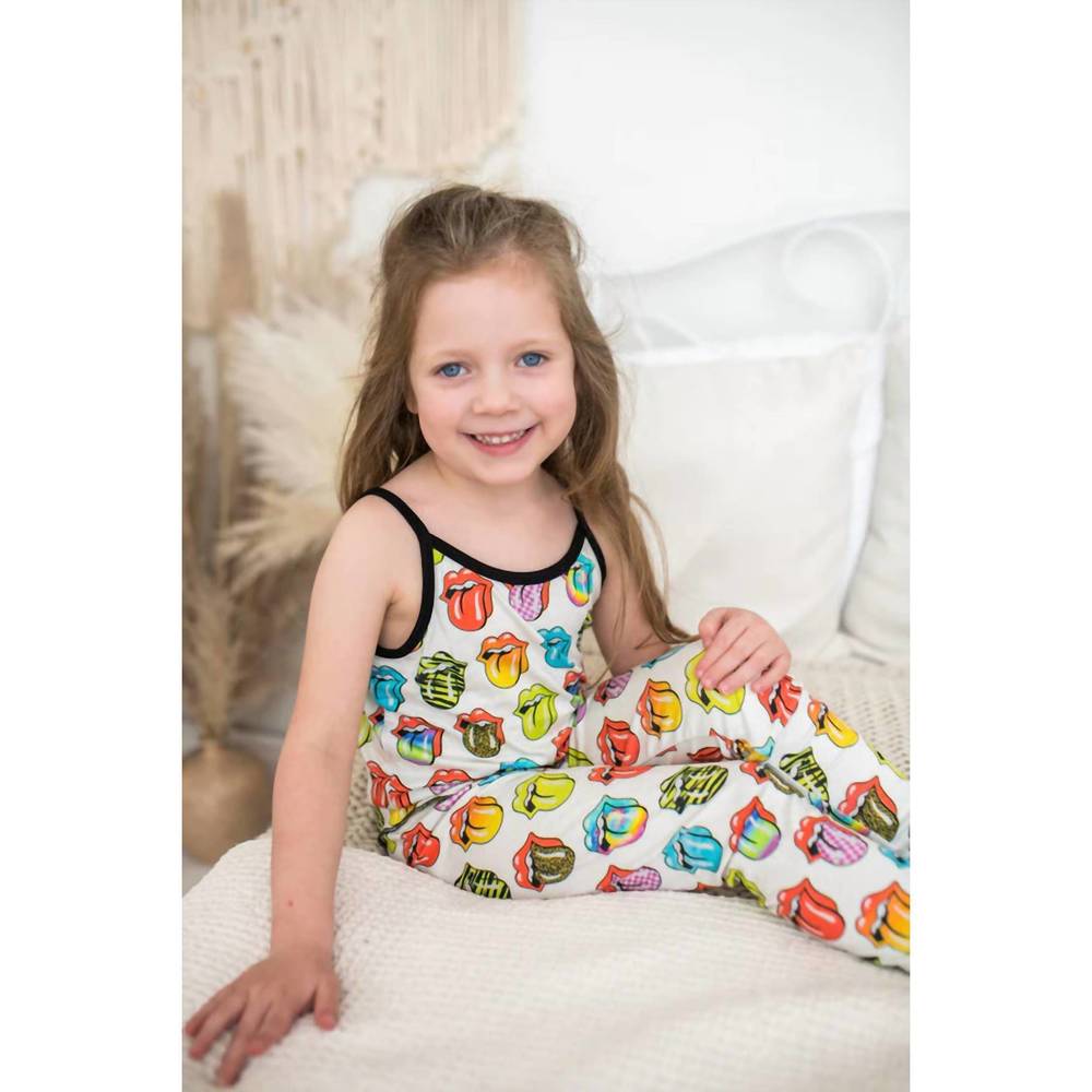 NEW ROWDY SPROUT kids rolling stones tank bamboo thermal set in multi